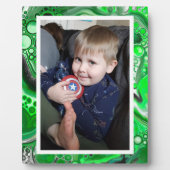 Lime Green und Black Imitate Marmor Foto Plaque Fotoplatte (Vorderseite)