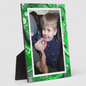 Lime Green und Black Imitate Marmor Foto Plaque Fotoplatte (Seite)