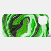 Lime Green und Black Marmor wie Wirbel Fluid Art Case-Mate iPhone Hülle (Rückseite (Horizontal))