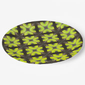 Lime Green und Black Modern Hipster Pattern Pappteller (Schrägansicht)