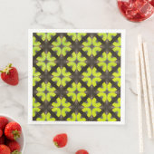 Lime Green und Black Modern Hipster Pattern Serviette (Beispiel)