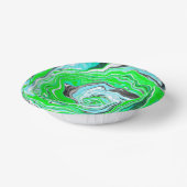 Lime Green und Blue Marmor wie Wirbel Pappteller (Gewinkelt)