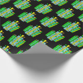 Lime Green und Orange Whimsical Cartoon Gifts Wrap Geschenkpapier (Ecke)