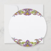 Lime Green und Raspberry Damask Einladung (Rückseite)