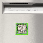 Lime Green Verziert Fantasy Frame Template Magnet (In Situ (Geschirrspüler))