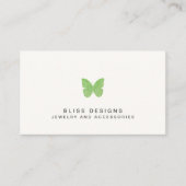 Lime Green Wassercolor Butterfly-Logo Visitenkarte (Vorderseite)