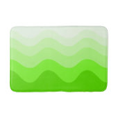 Lime Green Wavey Stripe Modern Bath Mat Badematte (Vorderseite)