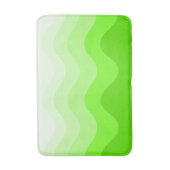 Lime Green Wavey Stripe Modern Bath Mat Badematte (Vorderseite Vertikal)