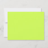 Lime Green Wavy Frame Note Card with Cobalt Text Einladung (Rückseite)