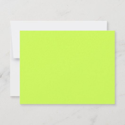 Lime Green Wavy Frame Note Card with Cobalt Text Einladung (Rückseite)
