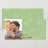 Lime Green Wedding Foto Liebe & Vielen Dank Dankeskarte (Vorne/Hinten)