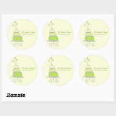 Lime Green Whimsical Chic Wedding Cake Sticker (Blatt)