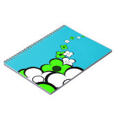 Lime Green White Blume Notizblock (Linke Seite)