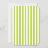 Lime Green White Gray Nautical Wedding Einladung (Rückseite)