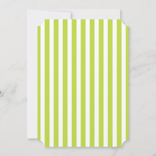 Lime Green White Gray Nautical Wedding Einladung (Rückseite)
