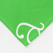Lime Green & White Novelle Name Fleece Blanket (Ecke)