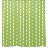 Lime Green White Pattern Duschvorhang (Vorderseite)