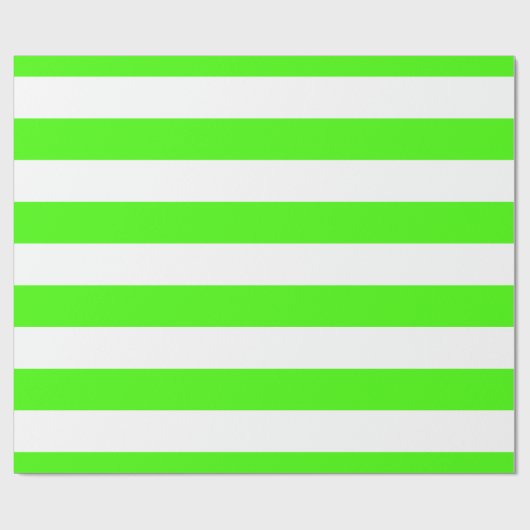 Lime Green, White XL Streifen Muster Geschenkpapier (Flach)