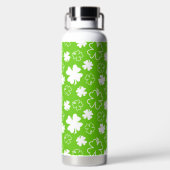 LIME GREEN WITH WHITE IRISH SHAMROCKS TRINKFLASCHE (Rückseite)