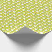  Lime Green Yellow Woven Squares  Geschenkpapier (Ecke)