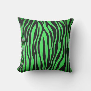 Lime Green Zebra Kissen