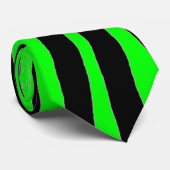 Lime Green Zebra Krawatte (Gerollt)