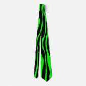 Lime Green Zebra Krawatte (Rückseite)