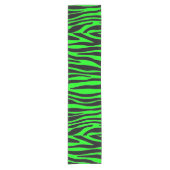 Lime Green Zebra Kurzer Tischläufer (Vorderseite)