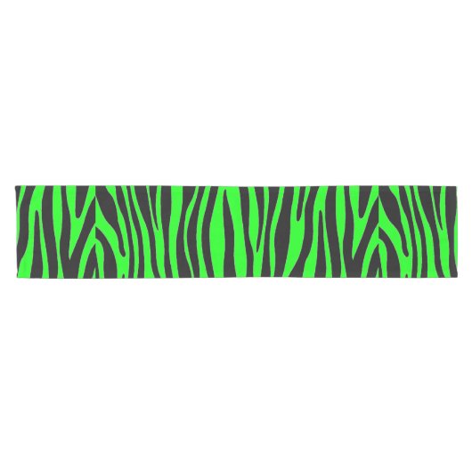 Lime Green Zebra Kurzer Tischläufer (Horizontal)