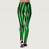 Lime Green Zebra Leggings (Rückseite)