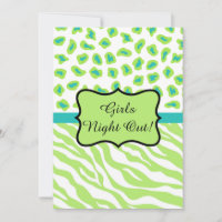 Lime Green Zebra Leopard Girls Night Out Party
