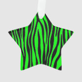 Lime Green Zebra Ornament (Rückseite)