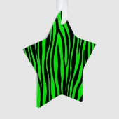 Lime Green Zebra Ornament (Vorderseite)