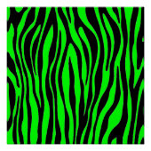 Lime Green Zebra Poster (Vorderseite)