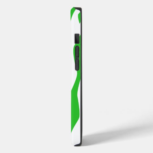 Lime Green Zebra Print Case-Mate iPhone Hülle (Rückseite / Links)