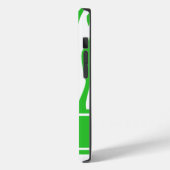 Lime Green Zebra Print mit Monogramm Case-Mate iPhone Hülle (Rückseite / Links)