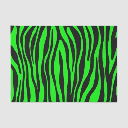 Lime Green Zebra Seidenpapier (Vorderseite)