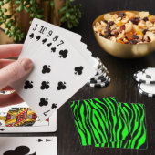 Lime Green Zebra Spielkarten (In Situ)
