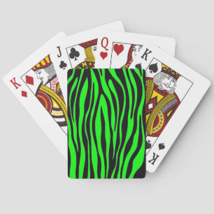 Lime Green Zebra Spielkarten