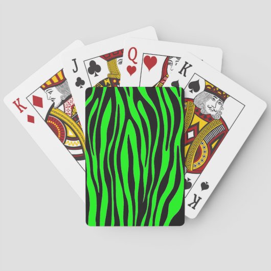 Lime Green Zebra Spielkarten (Rückseite)