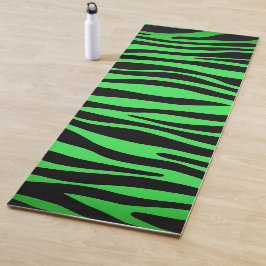 Lime Green Zebra Yogamatte