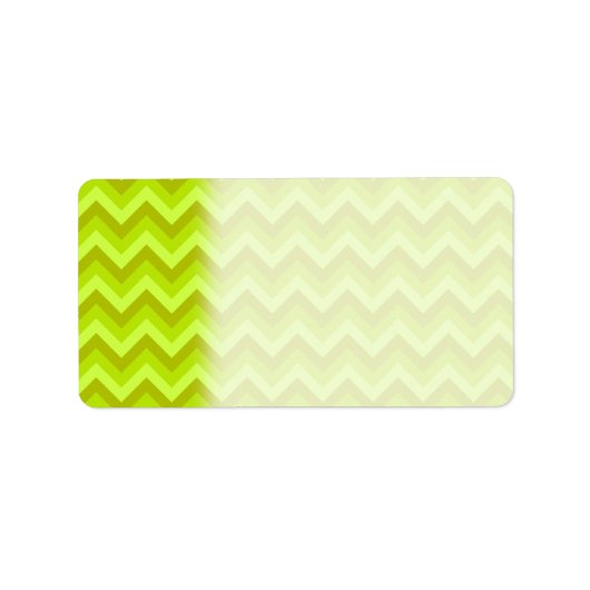 Lime Green Zig Zag Muster. Adressaufkleber (Vorne)