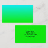 Lime Green zu Aqua Gradient Visitenkarte (Vorne/Hinten)