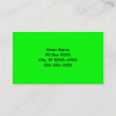 Lime Green zu Aqua Gradient Visitenkarte (Rückseite)