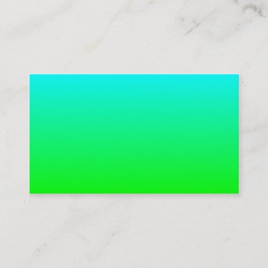 Lime Green zu Aqua Gradient Visitenkarte (Vorderseite)