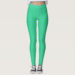 Lime Grün Aqua mit kleinem Muster > Leggings