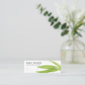 LIME GRÜNE EUCALYPTUS FAUNA EARRING STUD DISPLAY MINI VISITENKARTE (Stehend Vorderseite)