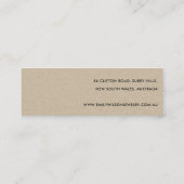 LIME GRÜNE EUCALYPTUS FAUNA EARRING STUD DISPLAY MINI VISITENKARTE (Rückseite)