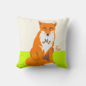 Lime Herr Fuchs Kissen (Vorderseite)