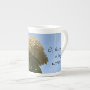 Lime-Hortensien-Tasse "Be Inspired" Porzellantasse